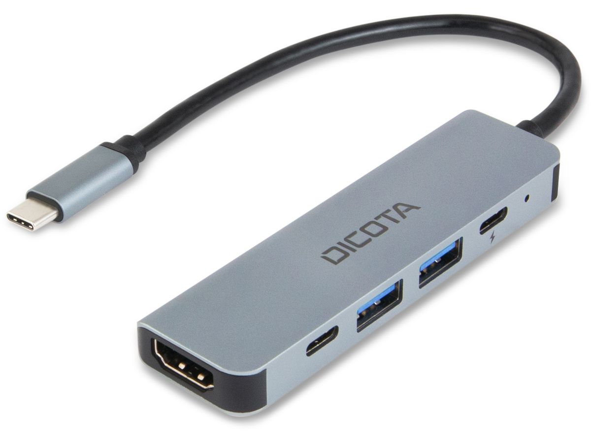 DICOTA USB-C 5-in-1 Video Hub D32060 4K PD 100W (7640239421370)