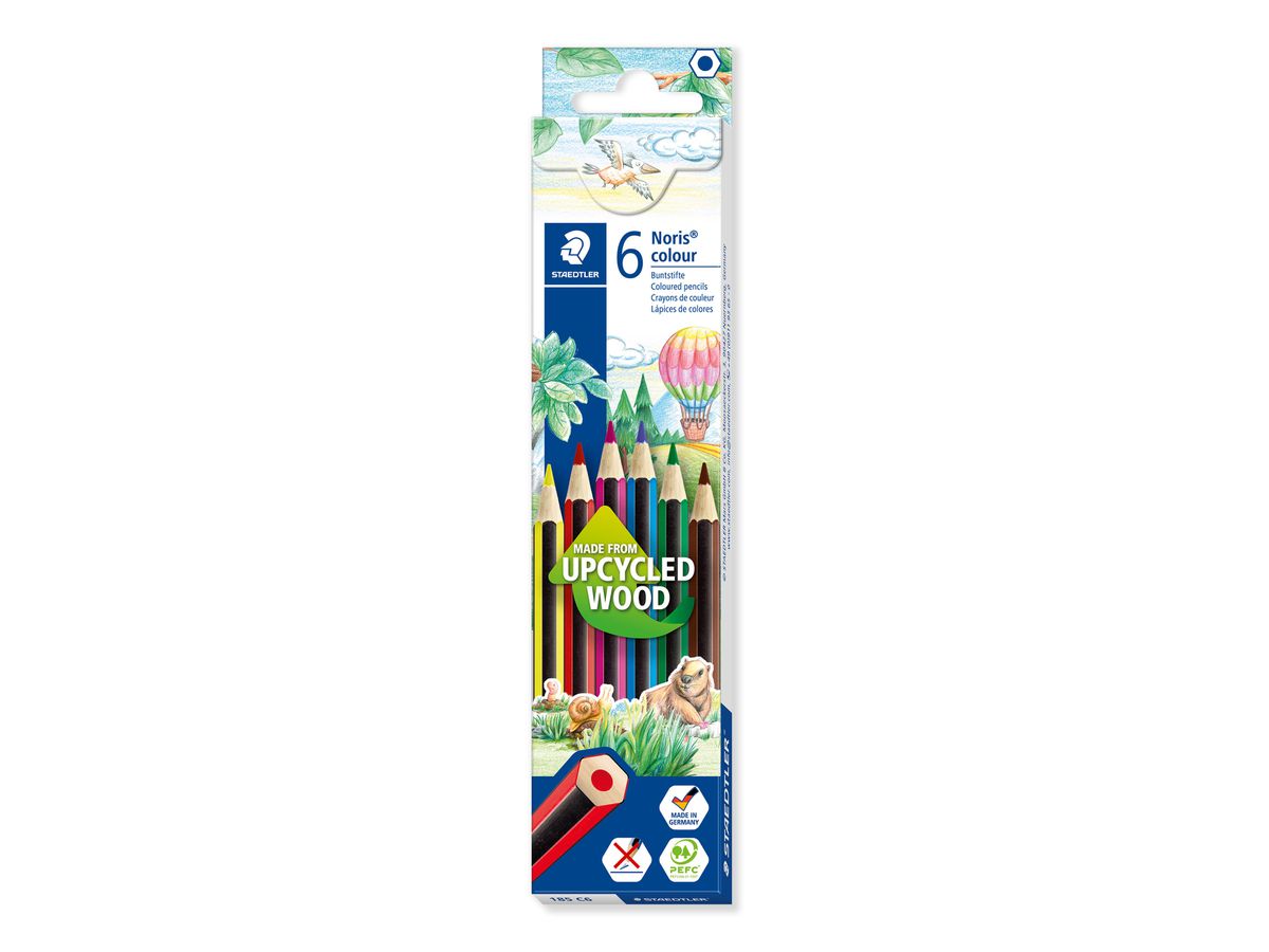 STAEDTLER Farbstifte 185C6 upcycled Wood 6 Stück (4007817185155)