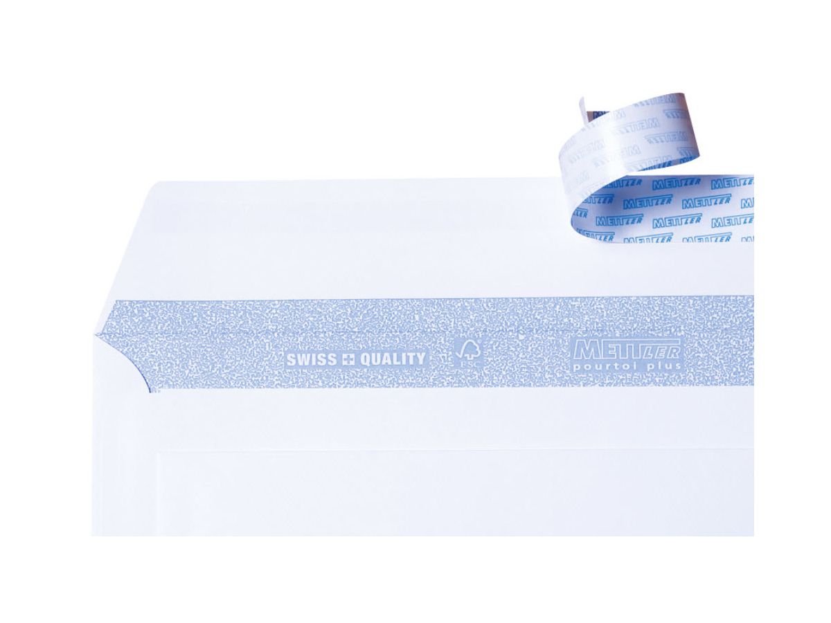 METTLER Buste finestra sinistra C4 9065 120g bianco, colla 250 pez. (7640126060361)