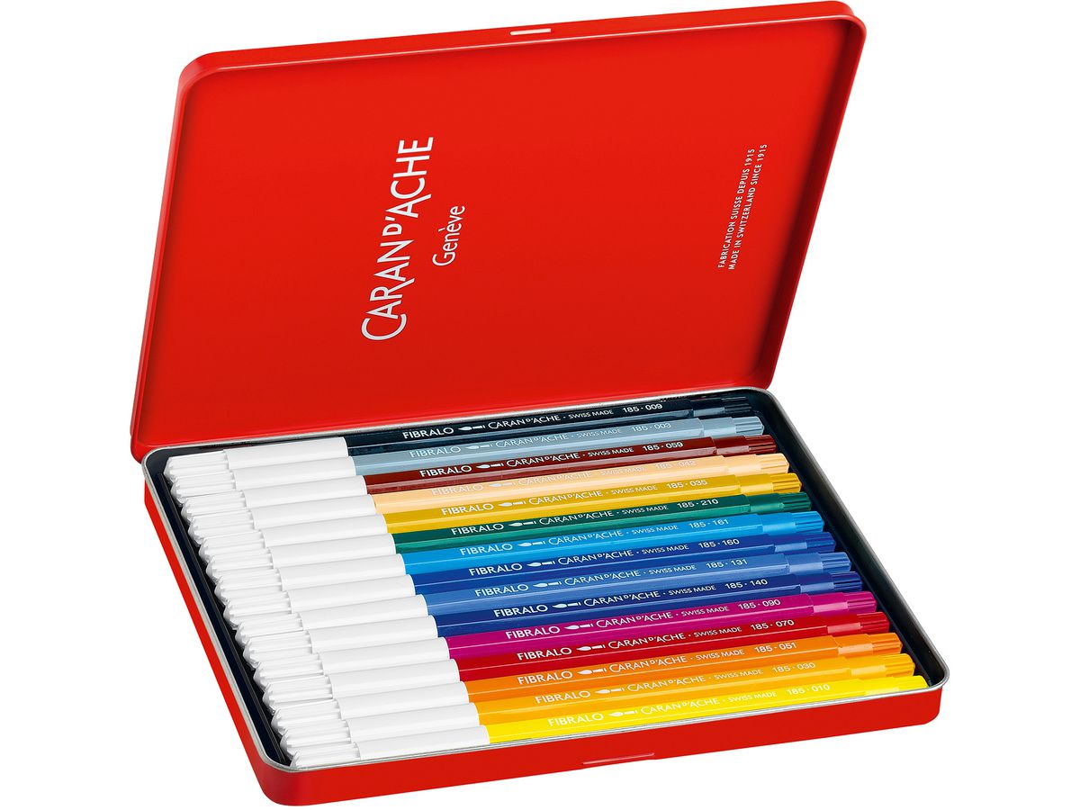 CARAN D'ACHE Filzstift Fibralo M 185.315 15-farbig assortiert (7610186303159)