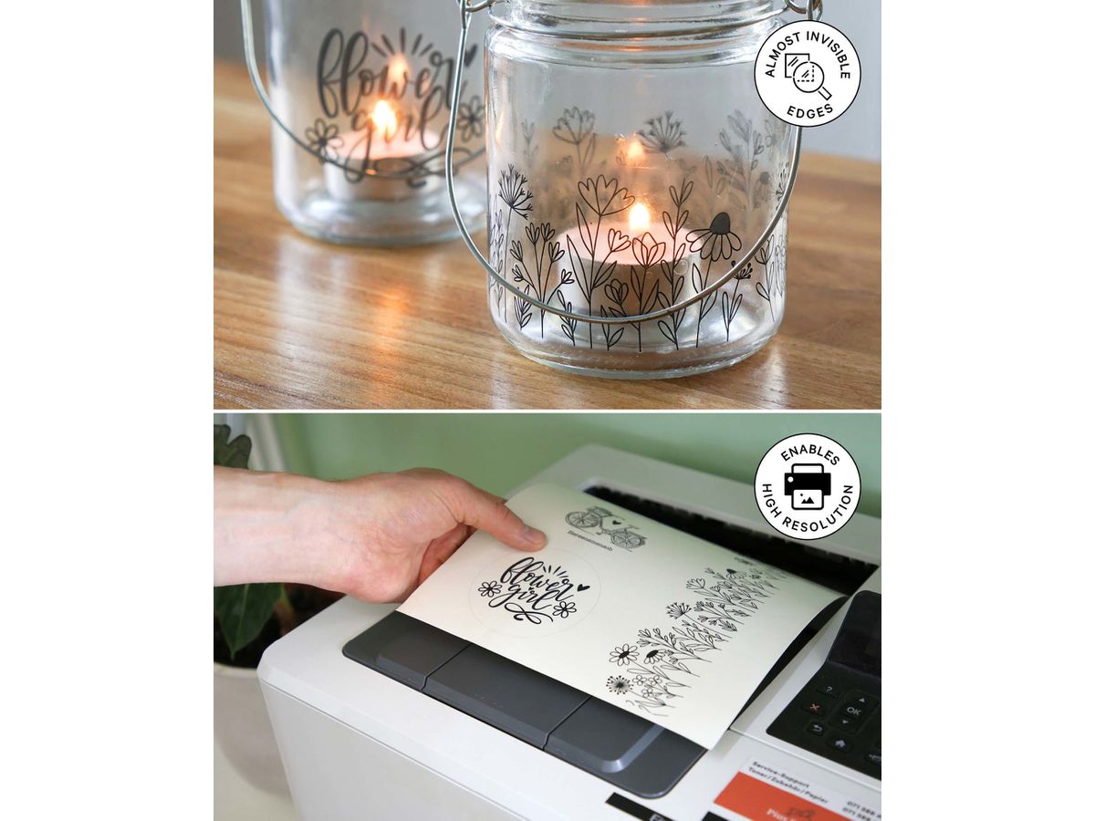 I AM CREATIVE Wasserschiebefolie A4 4010.57 klar 2 Stück (7611983223725)