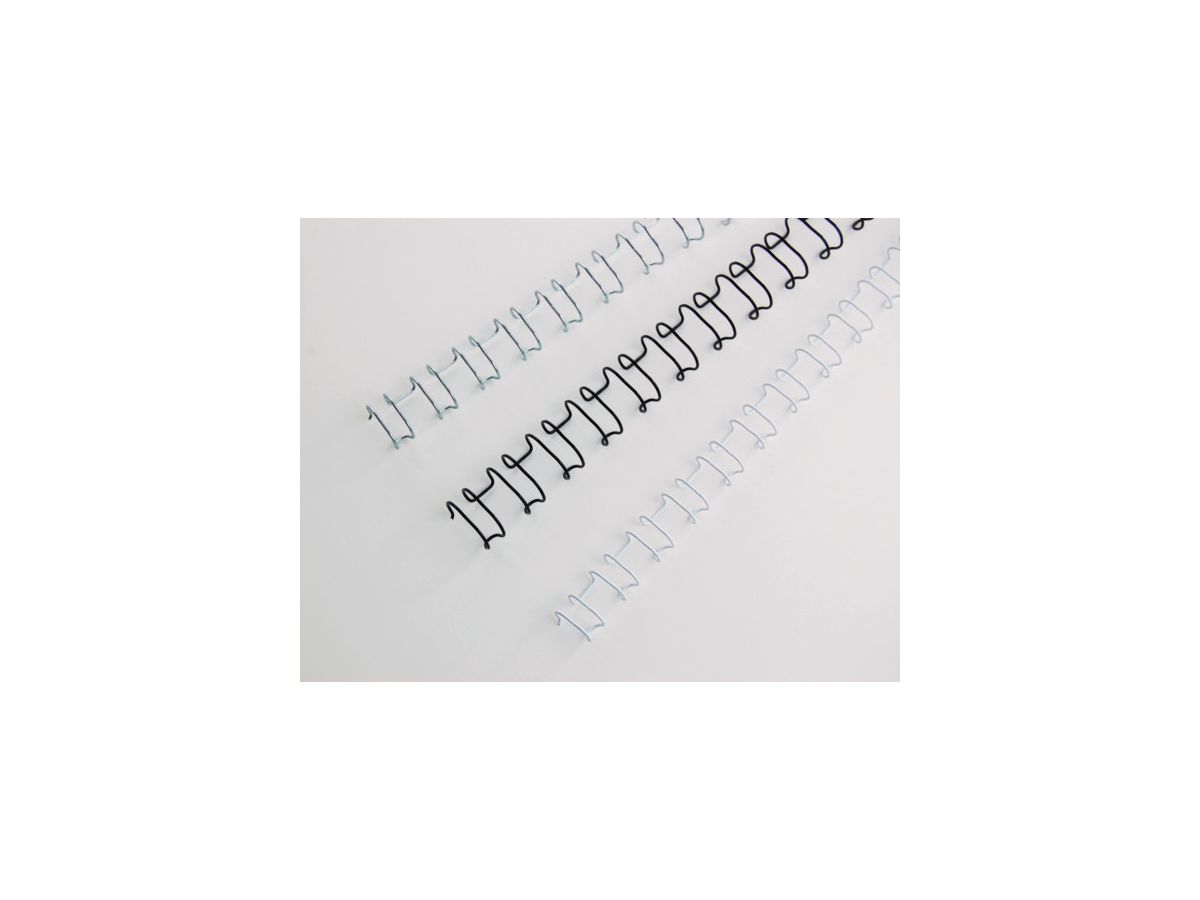 GBC Drahtbinderücken 10mm A4 IB165283 weiss, 21 Ringe 100 Stück (0013465165283)