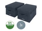 LEITZ Box di stoccaggio coperchio 6146-00-89 vell. grigio 2pz 19x16x28.5cm (4002432134939)