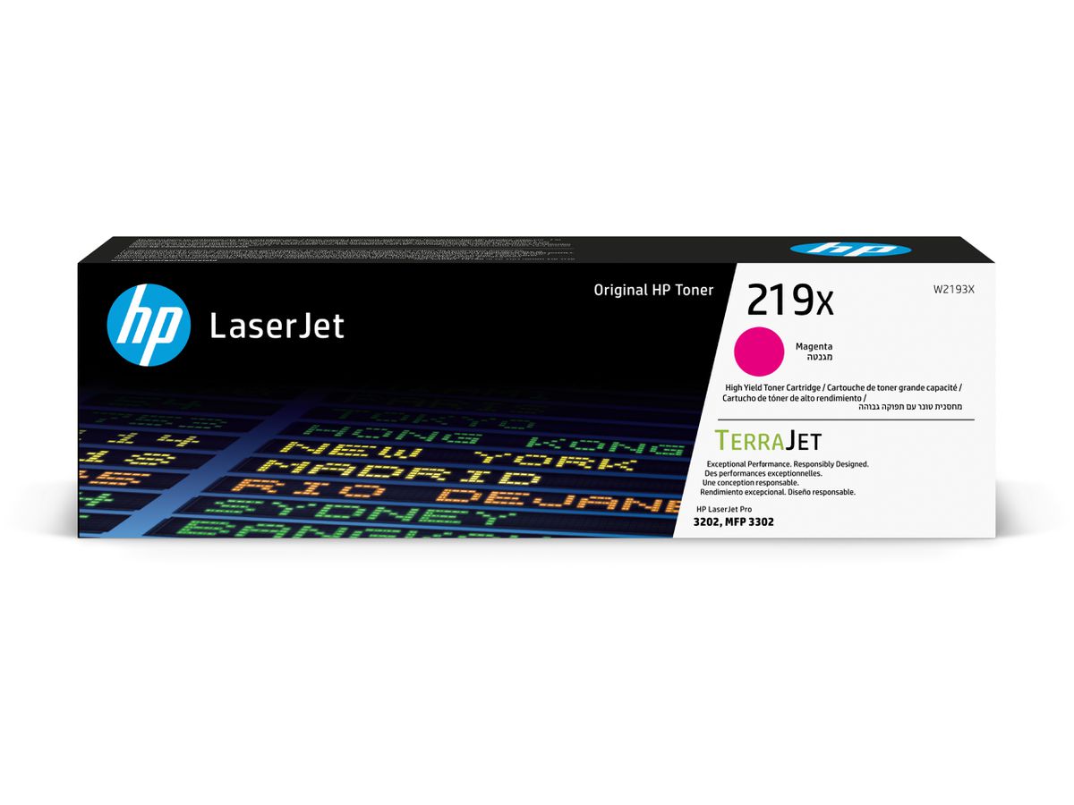 HP Toner-Modul 219X magenta W2193X CLJ Pro 3202/MFP 3302 2500 S. (0195161016332)