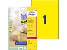 AVERY ZWECKFORM Etichette 210x297mm L6006-25 giallo, non perm. 25pz./25fl. (4004182608470)