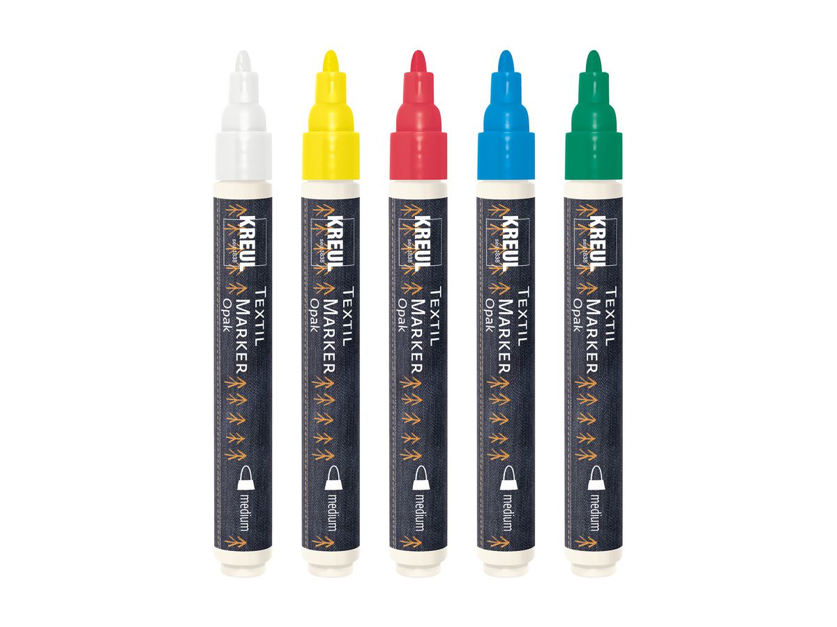 KREUL Textik Marker Opak medium 92750 set avec 5pcs (4000798927509)