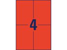 AVERY ZWECKFORM Etiketten 105x148mm 3456 rot 400 Stück (4004182034569)