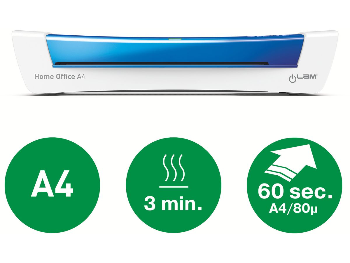 LEITZ Plastificatr. iLAM Home Office 73680036 blu A4 (4002432112944)