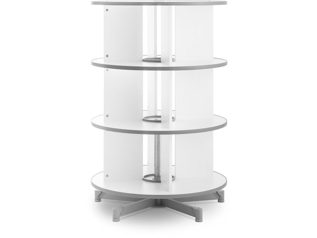 MOLL Colonne rotative Depotfile 1002306 blanc, 3 étages 80x80x123cm (4042984142532)