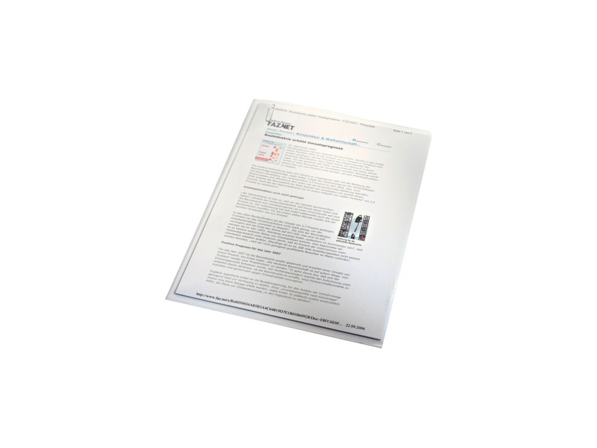 LEITZ Sichtmappen PP A4 40000035 blau, 0,13mm 100 Stück (4002432432646)