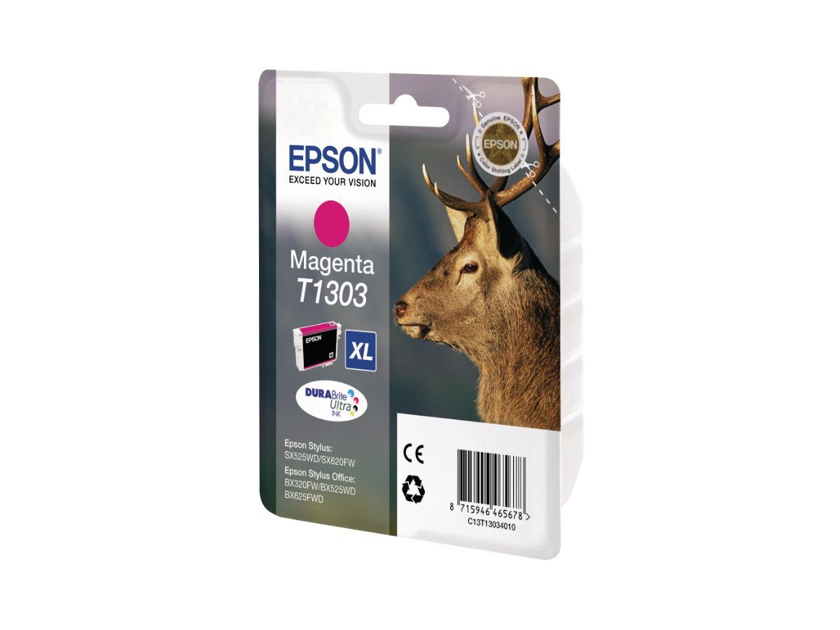 EPSON Tintenpatrone magenta T130340 Stylus SX525WD 10.1ml (8715946624822)