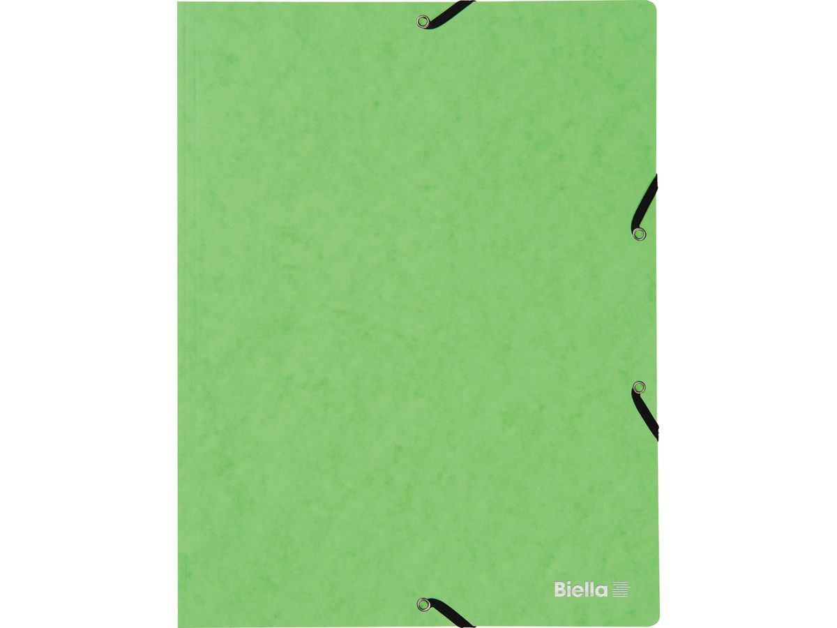 BIELLA Dossier ferm. Élastique A4 17840131U vert clair, 355gm2 200 flls. (7611365426133)