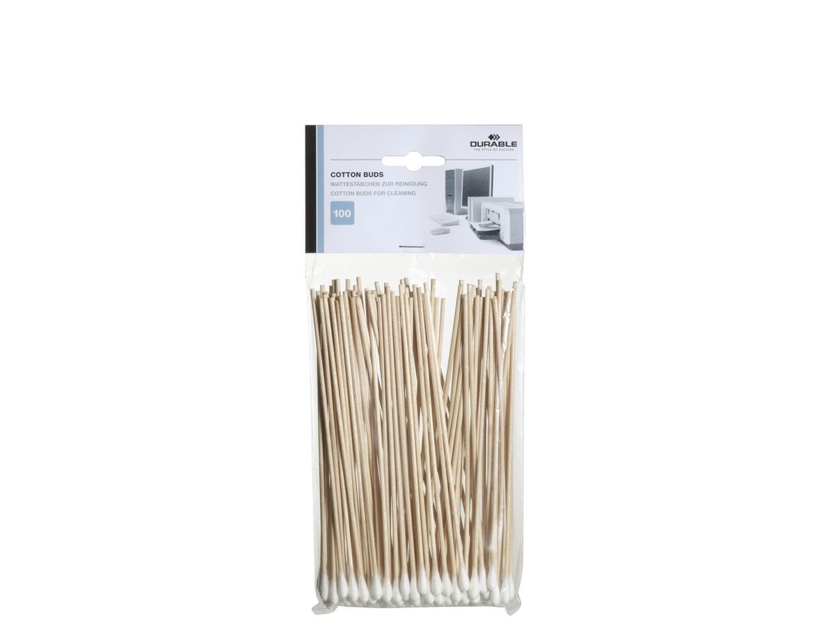 DURABLE Cotton Buds 578902 Wattestäbchen 100 Stück (4005546503462)