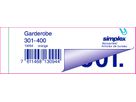 SIMPLEX Blocco guardaroba 301-400 13094 arancione 100 fogli (7611468130944)