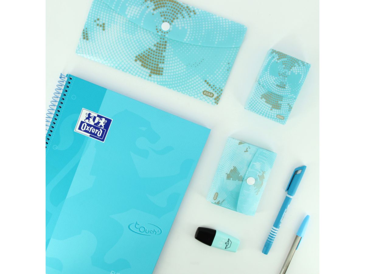 OXFORD Spiralbuch, kariert 5mm A4+ 400107010 pastellblau 80 Blatt (8412771024239)