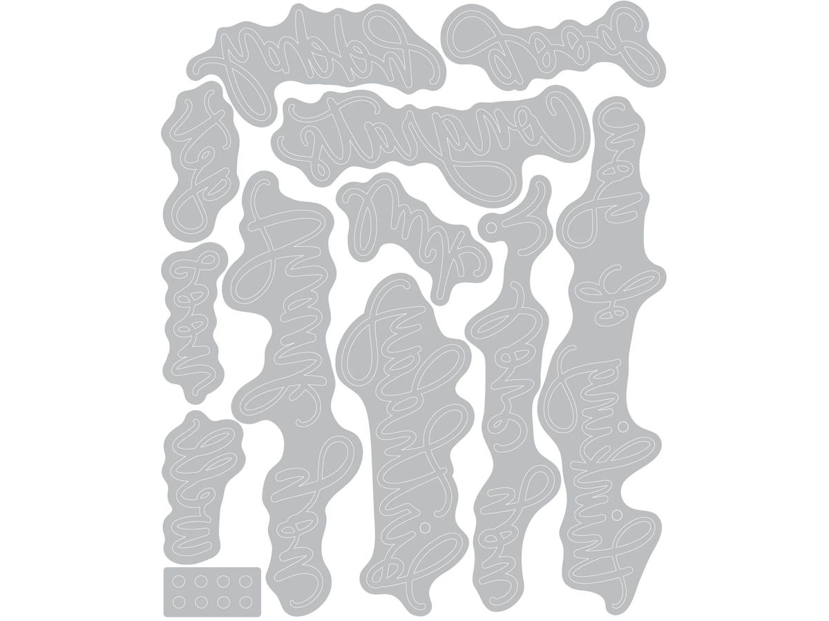 SIZZIX Stanzformen 666964 Common Greetings 12 Stück (0630454292647)
