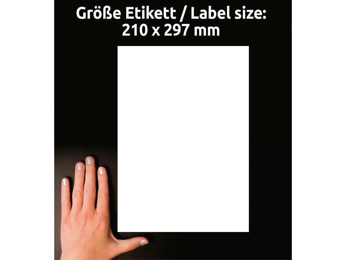 AVERY ZWECKFORM Etichette univers. 210x297mm L4735REV-100 bianco,non-perm. 100pz./100fl. (4004182433331)