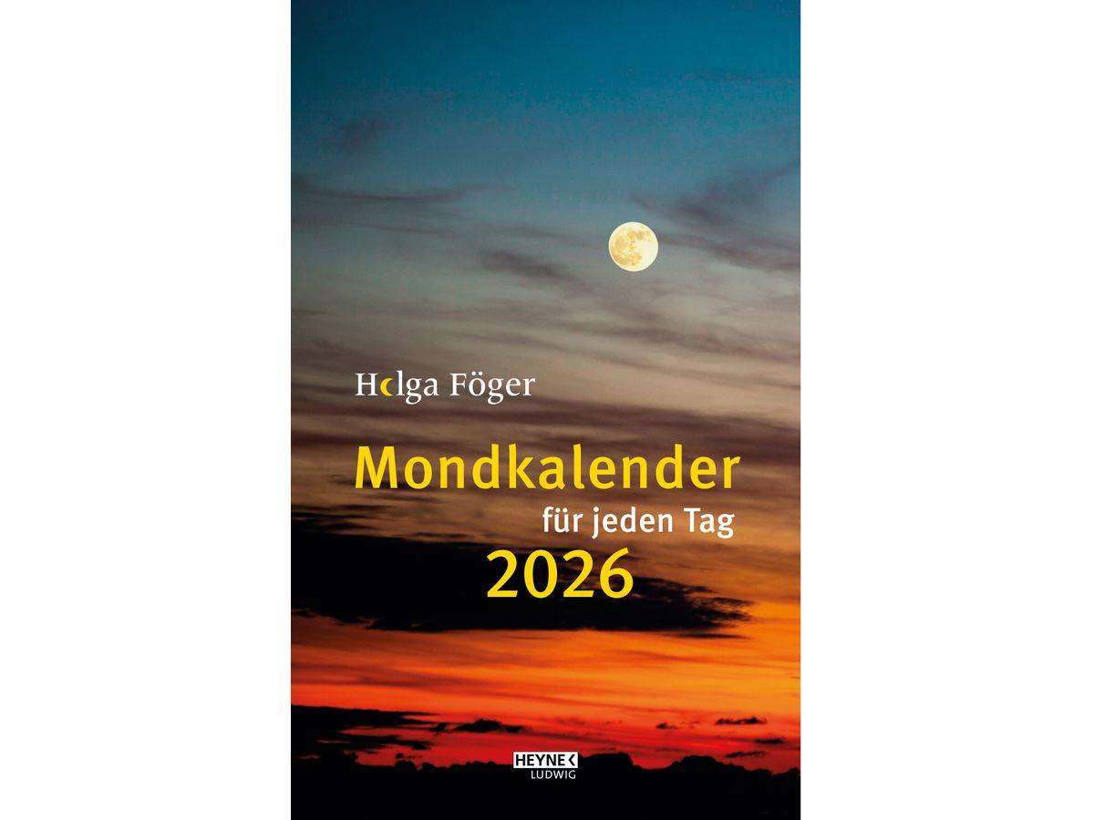 HEYNE Mondkalender f.jeden Tag 2026 9783453239555 1T/1S DE 13x18.5cm (9783453239555)