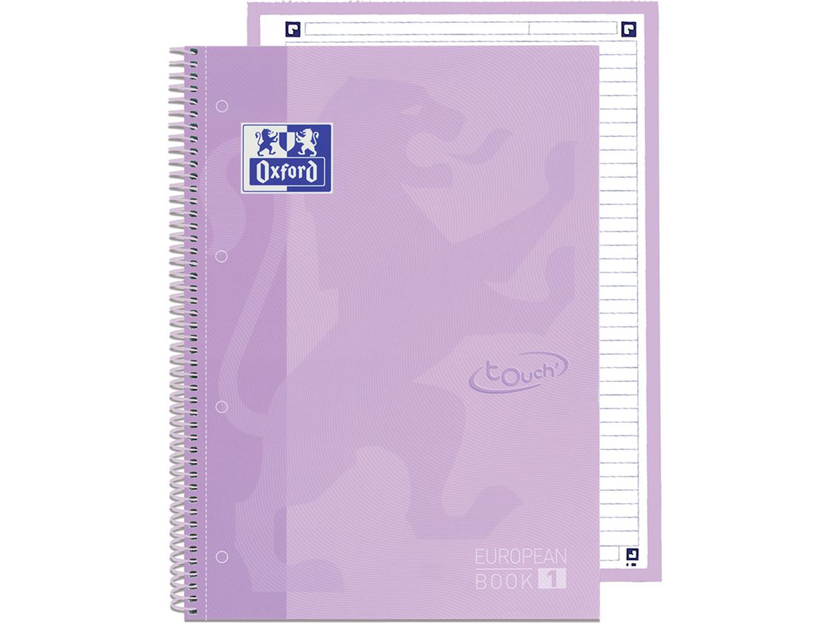 OXFORD Libro a spirale A4+ 400138325 foderato viola pastello 80 f. (8412771035426)