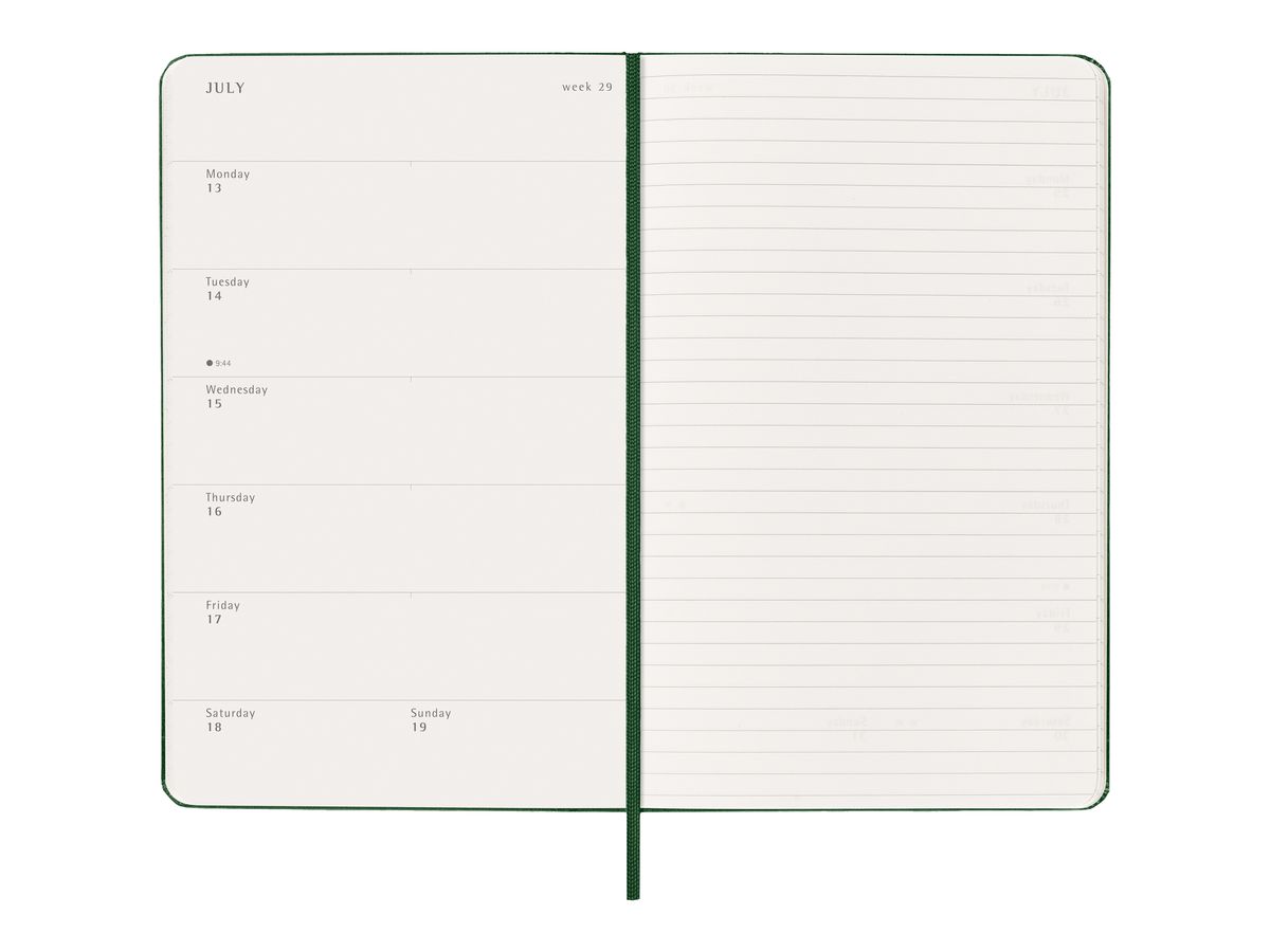 MOLESKINE Agenda Classic Large 2026 DHK1512WN3Y26 1W/1S myrtengrün HC 13x21cm (8056999275525)
