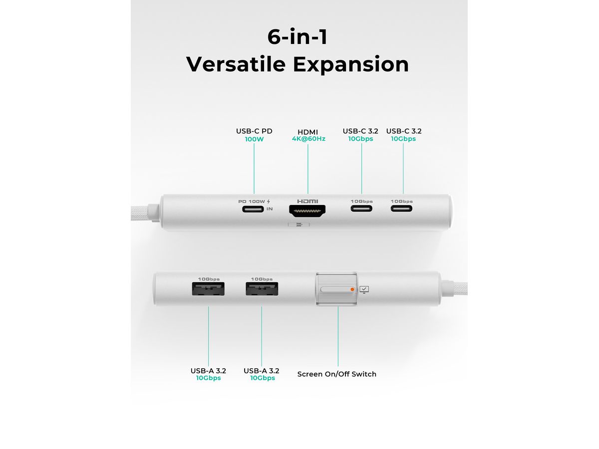 AUKEY Hub 6-in-1 OfficeDok UH-CHU02 (0689323791200)