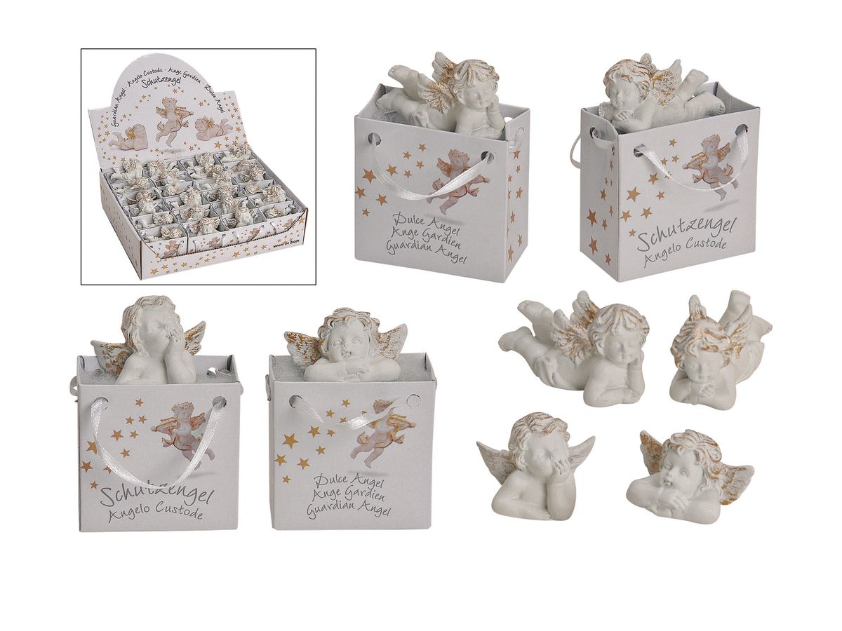 ROOST Schutzengel in Tüte 3x5cm 10024324 weiss/gold, ass. (4007698243241)