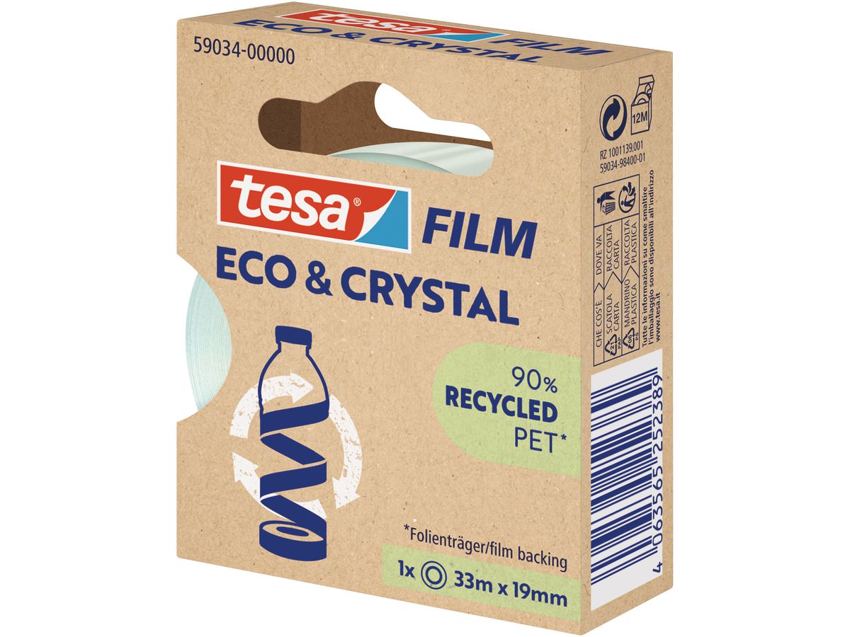 TESA Tesafilm eco&crystal 33mx19mm 59034-00000 Nastro adesivo 1 pezzi (4063565252389)