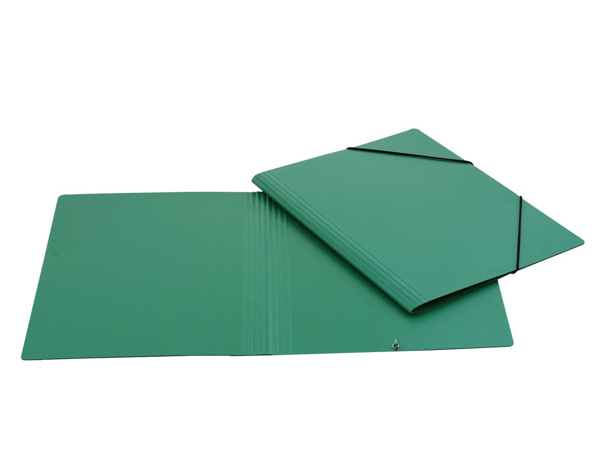 EROLA Cartella con elasti 800my A4 3228 verde cartone fibra (7640114443251)