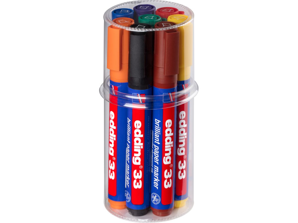 EDDING Permanent Marker 33 33-E8 8 Farben ass. (4004764099818)