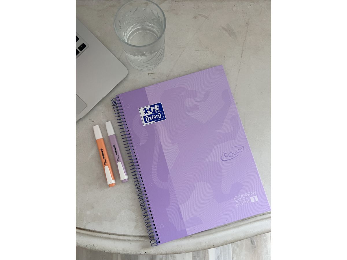 OXFORD Libro a spirale A4+ 400138325 foderato viola pastello 80 f. (8412771035426)