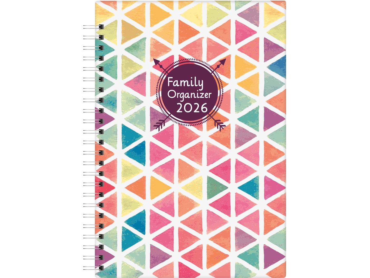 BIELLA Family Organizer Wire-O 2026 809535000026U 1S/2P coloré ML 14.5x20.5cm (7611365524518)