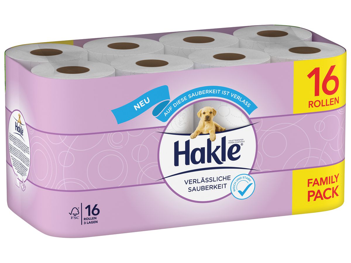 HAKLE Toilettenpapier 4161846 3-lagig, 16 Rollen (5029053575995)
