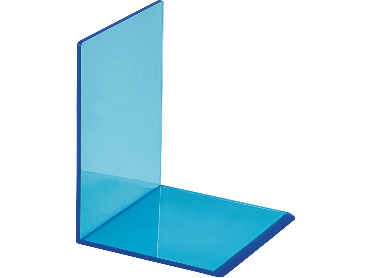 MAUL Serre-livres 10x10x13cm 3.11 transparent bleu 2 pcs. (4002390081375)