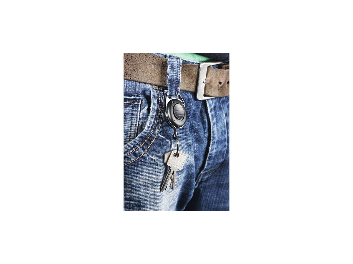 DURABLE Ausweishalter JOJO Style LED 819801 mit Ring schwarz (4005546807461)