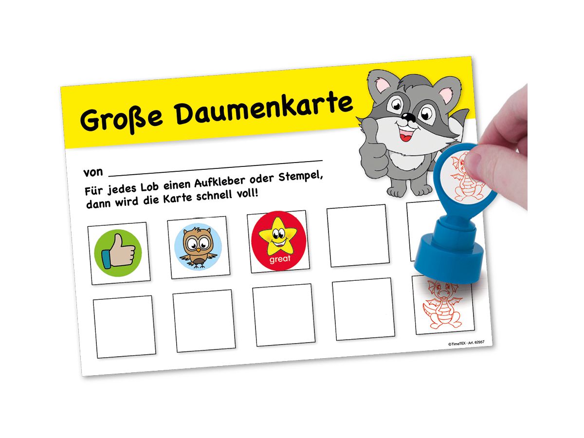 TIMETEX Große Daumenkarte 62957 10 Feldern 25 Stück (4055218629570)