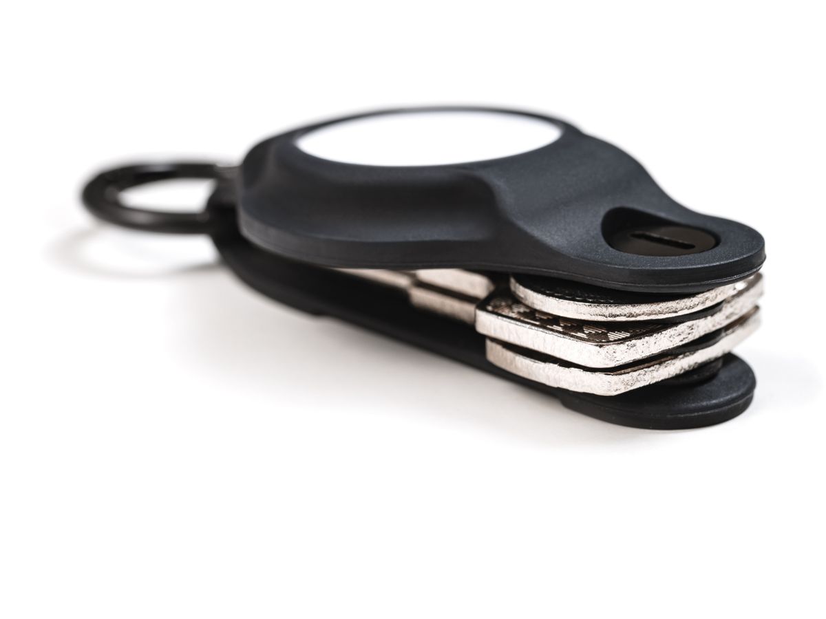 KEYSMART Air Flex Silicone KS041-BLK Key Holder for AirTag, Black (0810024053964)