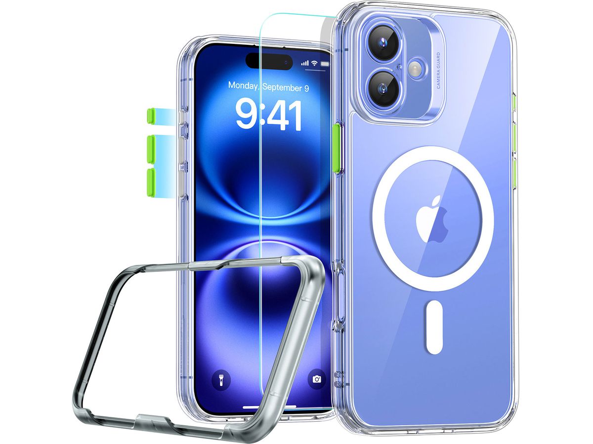ESR Classic Hybrid Case MagSafe 1A79401 +Glass iPhone 16 Clear (4894240242964)