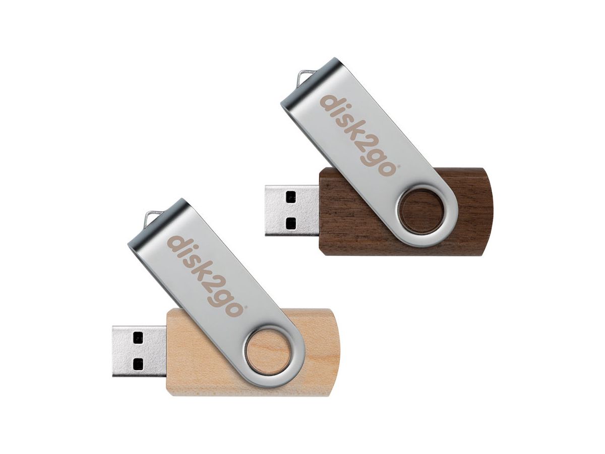 DISK2GO USB-Stick wood 16GB 30006667 USB 2.0 double pack (7640111167044)