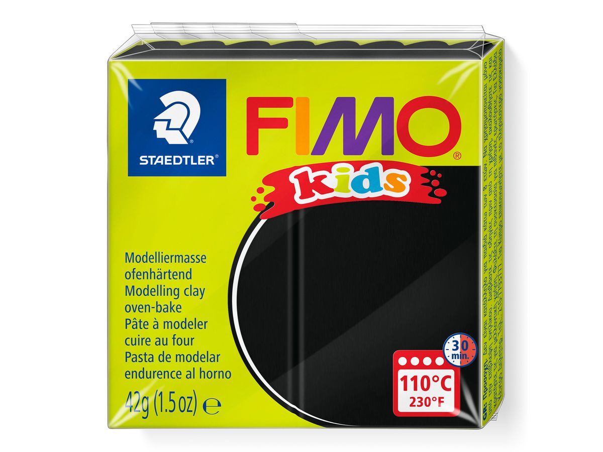 FIMO Pâte à modeler Kids 42g 8030-9 noir (4007817805145)