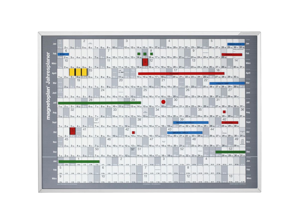 MAGNETOPLAN Film pour Planificateur annuel 1235021 835x590mm 2026 (4013695063966)