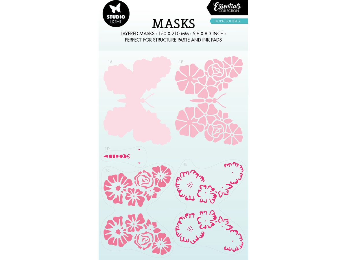 SIZZIX Maschera 15x21x0.1cm MASK170 farfalla (8713943139578)