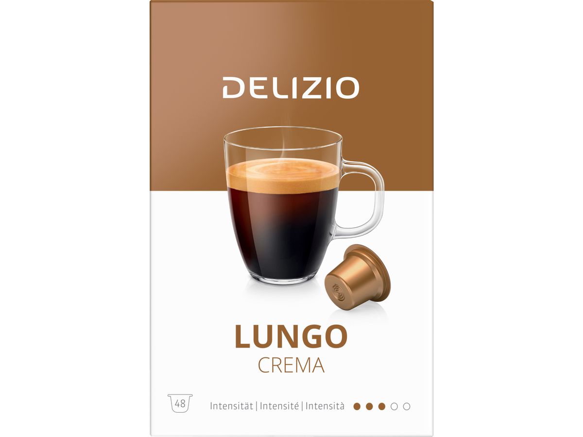 DELIZIO Kaffeekapseln 10168322 Lungo Crema 48 Stk. (7617014129882)