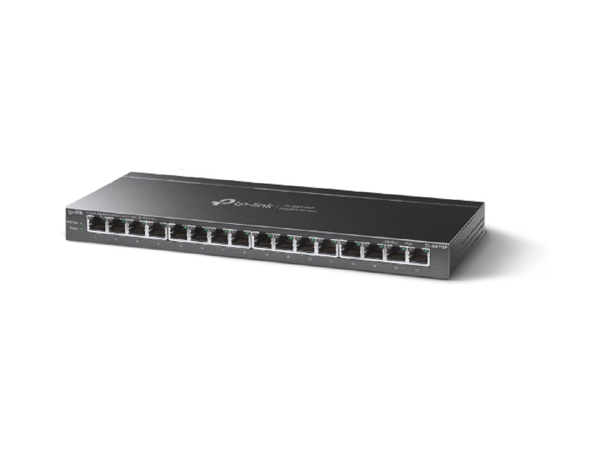 TP-LINK 16-Port Gigabit Switch TL-SG116P with 16-Port PoE+ (4895252500301)