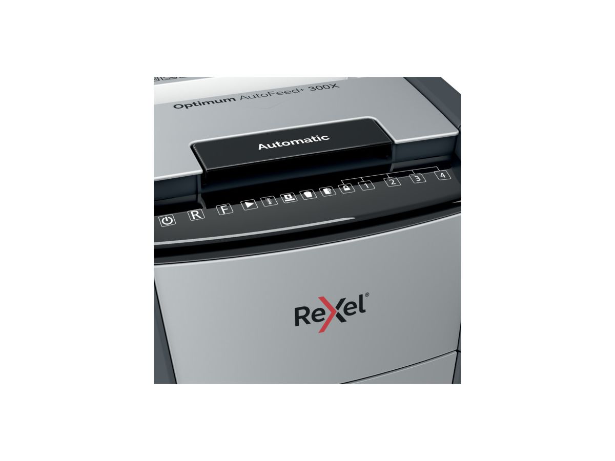 REXEL Aktenvernichter Optimum AF+ 2020300XCH 300X, P-4, 60lt (5028252614078)