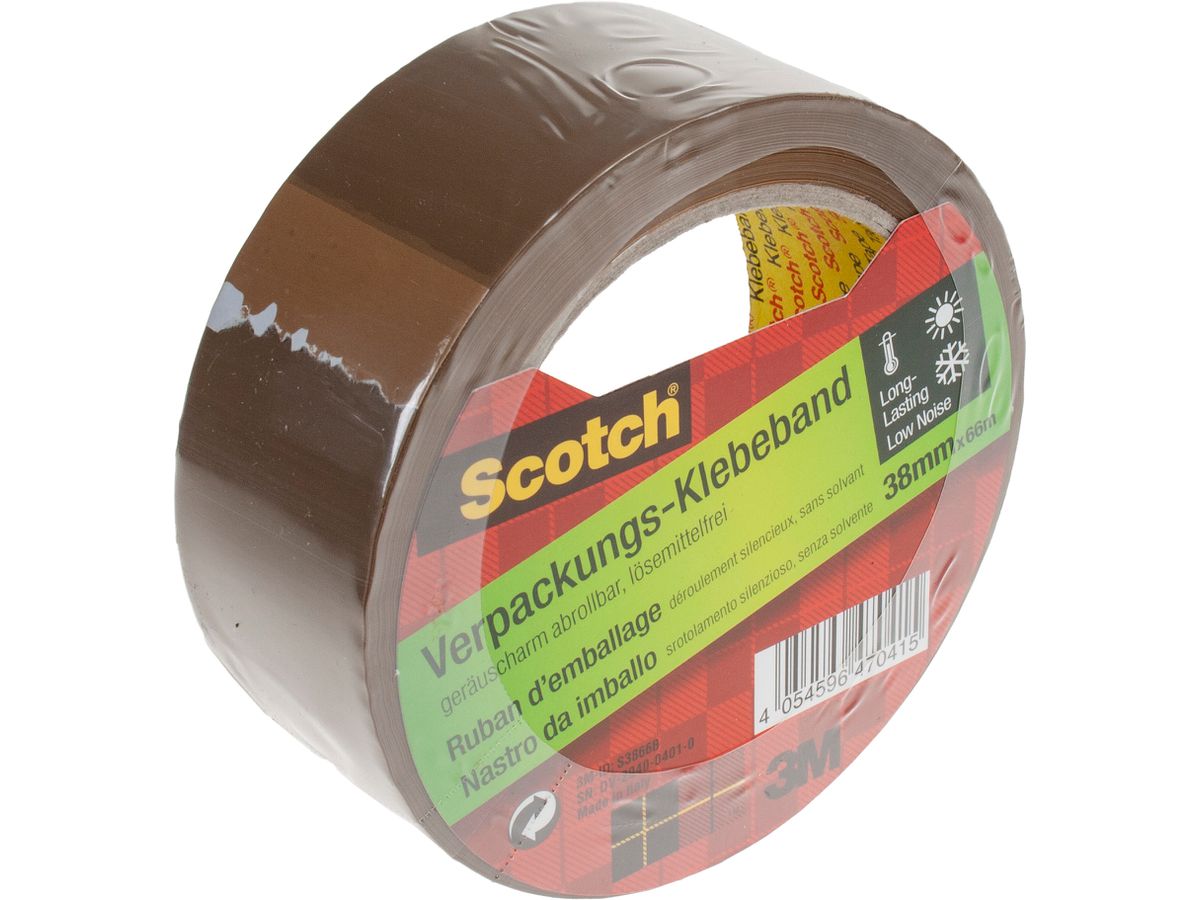 SCOTCH Verpackungs-Klebeband S3866B braun 38mm x 66m (4054596470415)