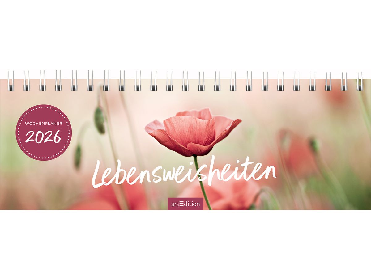 ARS EDITION Tischkalender 2026 13571 Lebensweisheit DE 29.7x11.5cm (4014489135715)