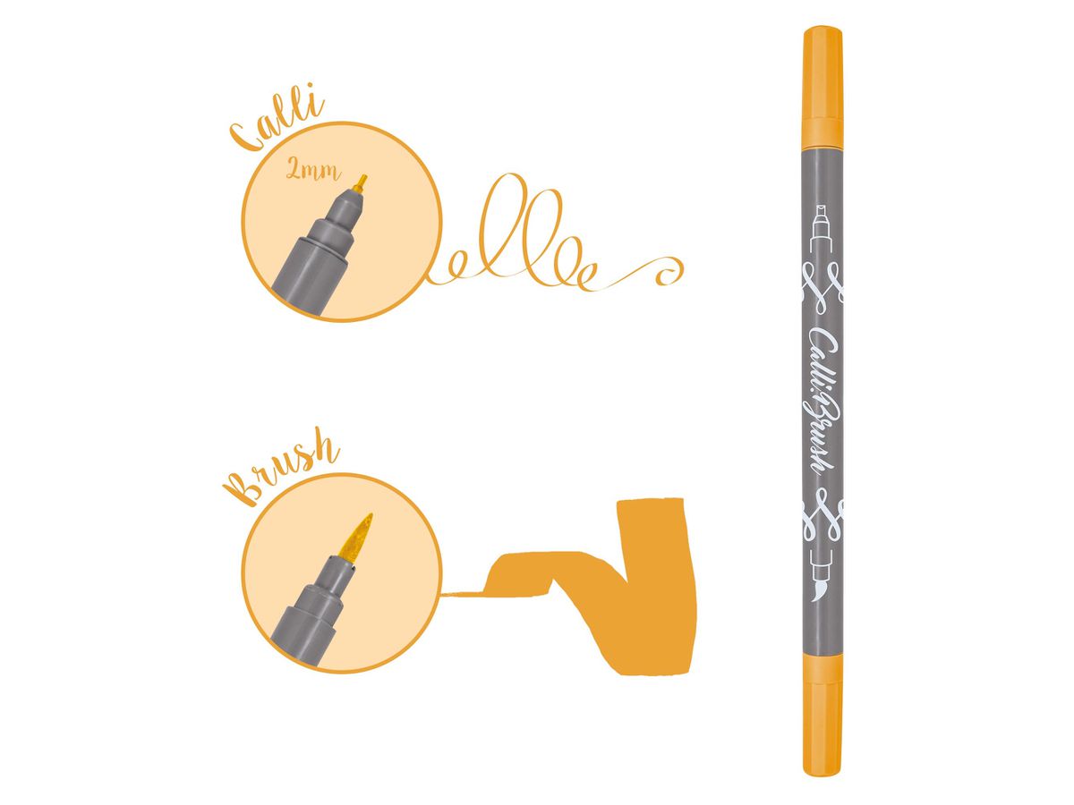 ONLINE Callibrush Pen Double Tip 2mm 19073/6 Curry (4014421190734)