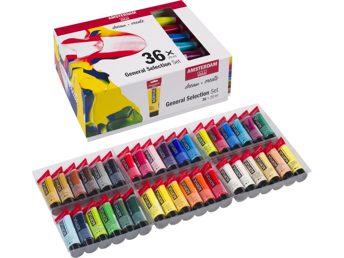 AMSTERDAM Standard Series Acryl Set 17820437 ass. 36x20ml (8712079456825)