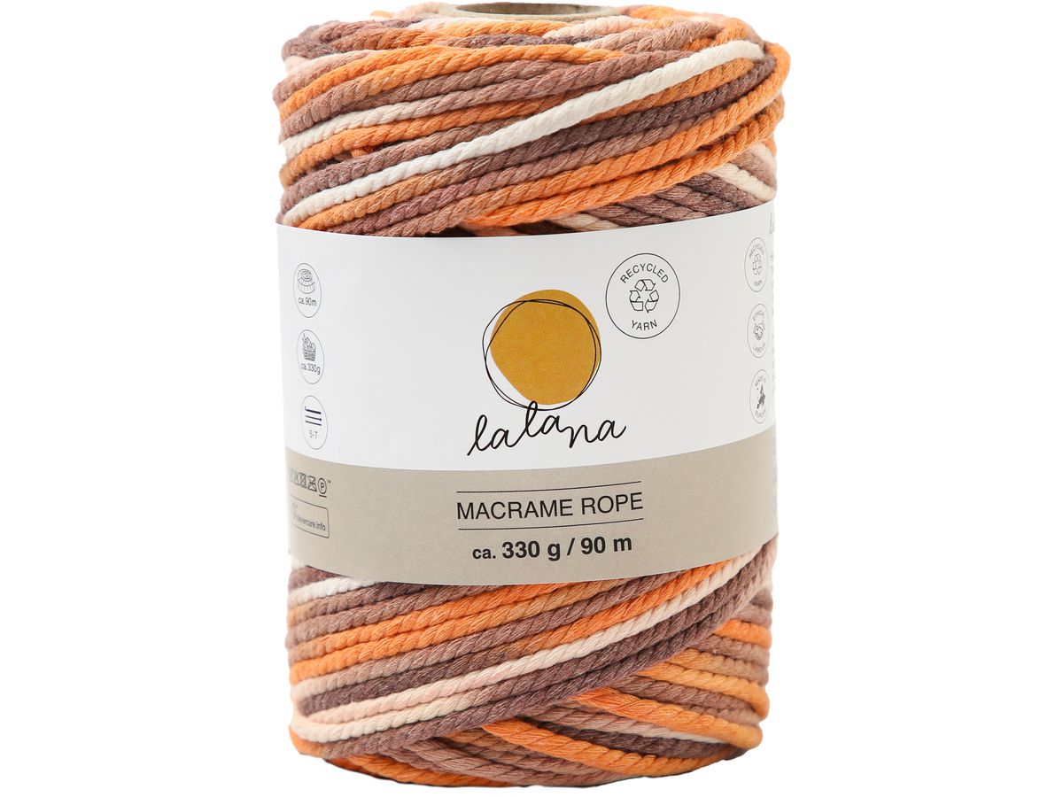 I AM CREATIVE Macrame Rope 6204.99 Rainbow 3, 3mm, 330g (7611983224012)