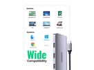 UGREEN USB-C Hub 9in1 HDMI ,VGA,RJ45 40873 SD TF,3xUSB-A,USB-C PD,silver (6957303848737)